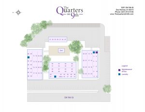 The Quarters on 9th site map